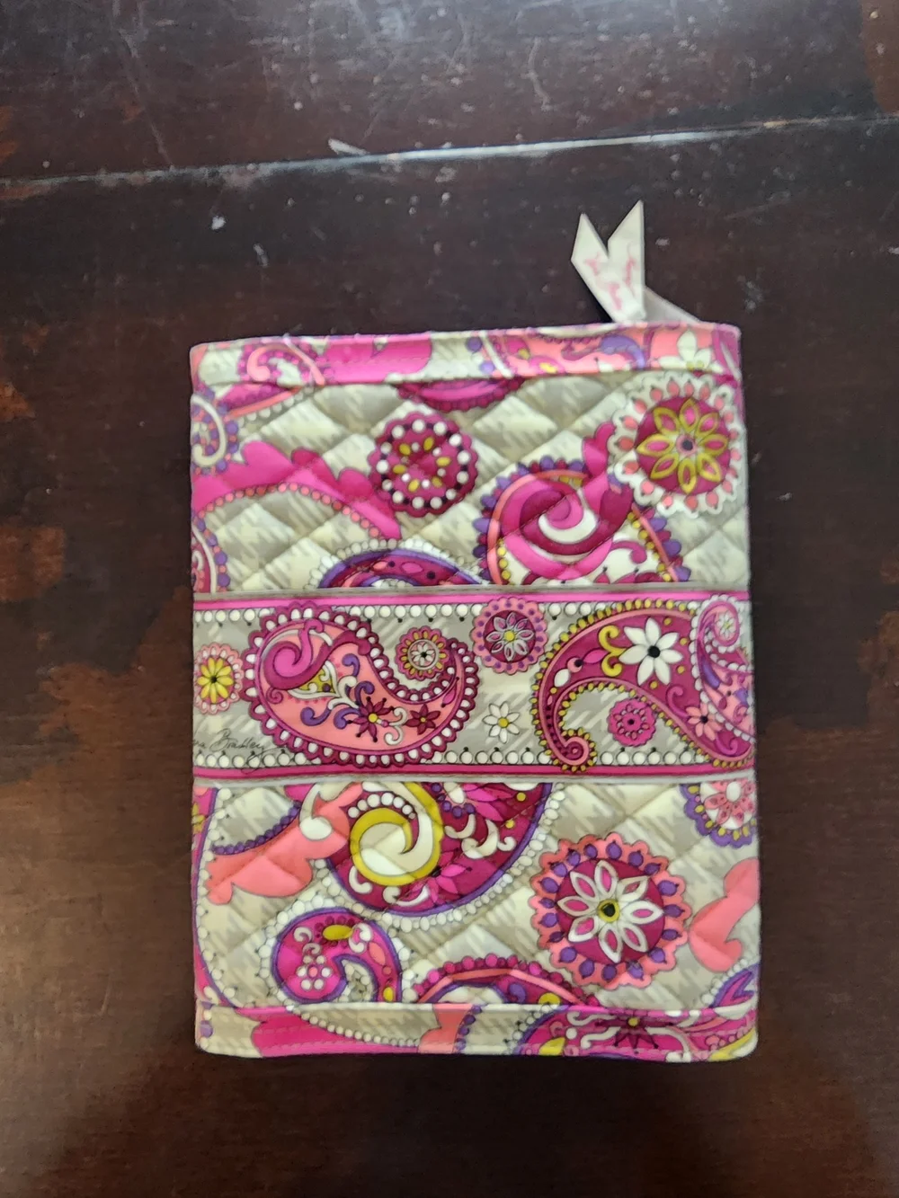 Vera Bradley Hot Pink Plaid Foldable Jewelry Case